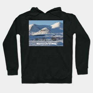 Christmas snow on Black Mount , the Highlands , Scotland Hoodie